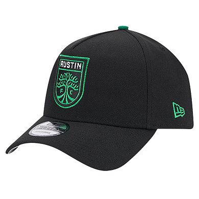 Men's New Era Black Austin FC 2024 Kick Off Collection 9FORTY A-Frame Adjustable Hat