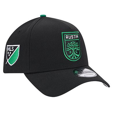 Men's New Era Black Austin FC 2024 Kick Off Collection 9FORTY A-Frame Adjustable Hat