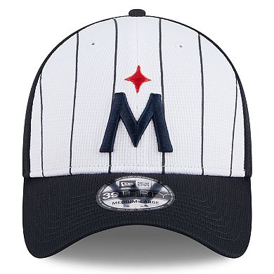 Men's New Era White Minnesota Twins 2024 Batting Practice 39THIRTY Flex Hat