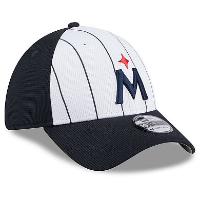 Men's New Era White Minnesota Twins 2024 Batting Practice 39THIRTY Flex Hat
