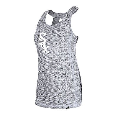 Women's New Era Black Chicago White Sox Space Dye Keyhole Back Tank Top