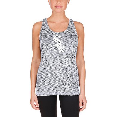 Women's New Era Black Chicago White Sox Space Dye Keyhole Back Tank Top