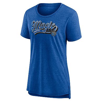 Women's Fanatics Branded Heather Blue Orlando Magic League Leader Tri-Blend T-Shirt