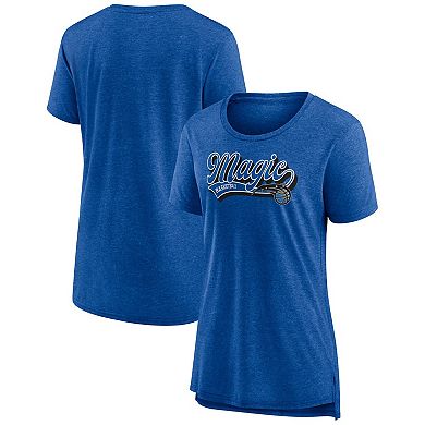 Women's Fanatics Branded Heather Blue Orlando Magic League Leader Tri-Blend T-Shirt