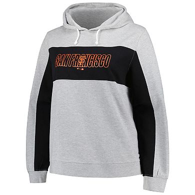 Women's Profile Heather Gray San Francisco Giants Plus Size Pullover Hoodie