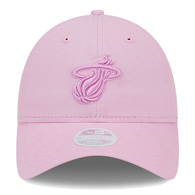 Women's New Era Pink Miami Heat Colorpack Tonal 9TWENTY Adjustable Hat