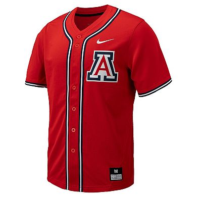 Men's Nike Red Arizona Wildcats Replica Full-Button Baseball Jersey