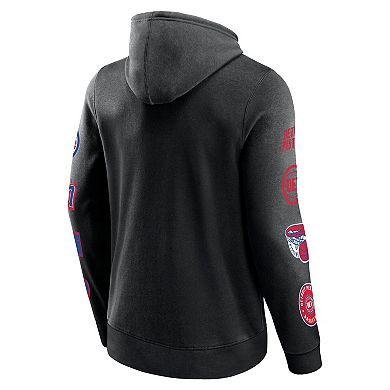 Men's Fanatics Black Detroit Pistons Home Court Pullover Hoodie