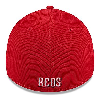 Men's New Era White Cincinnati Reds 2024 Batting Practice 39THIRTY Flex Hat