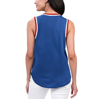 Women's G-III 4Her by Carl Banks Blue New York Rangers Strategy Tank Top