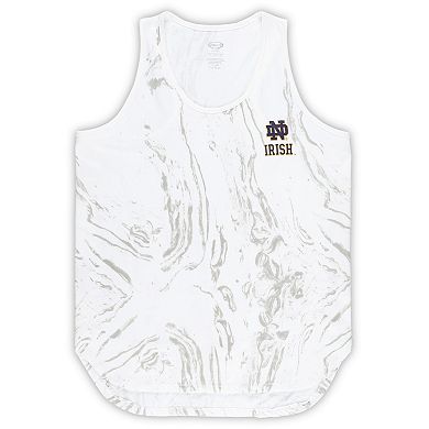 Women's Profile Cream Notre Dame Fighting Irish Plus Size Marble Tank and Short Set