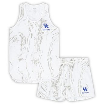 Women's Profile Cream Kentucky Wildcats Plus Size Marble Tank Top and Short Set
