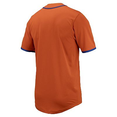 Men s Nike Orange Florida Gators Replica Full Button Baseball Jersey