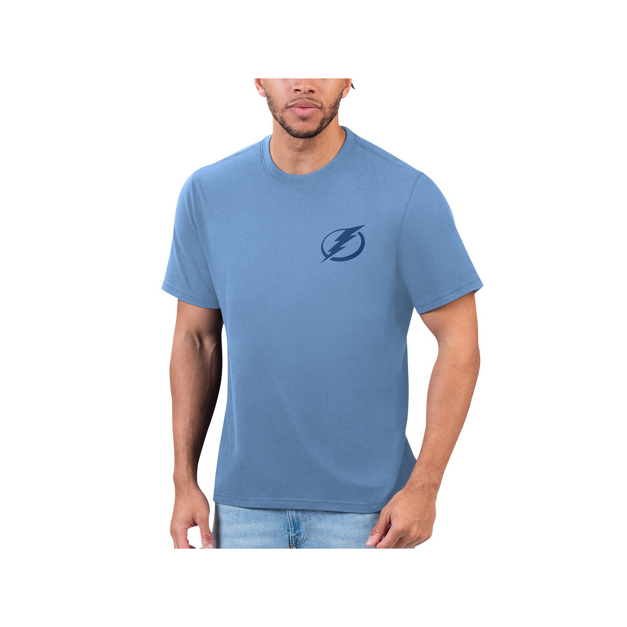 Mens Margaritaville Blue Tampa Bay Lightning T-Shirt, Size: Medium, Lgh Bl