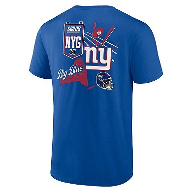 Men's Fanatics Branded Royal New York Giants Split Zone T-Shirt