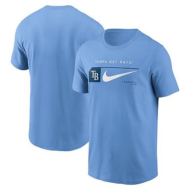 Men's Nike Light Blue Tampa Bay Rays Team Swoosh Lockup T-Shirt