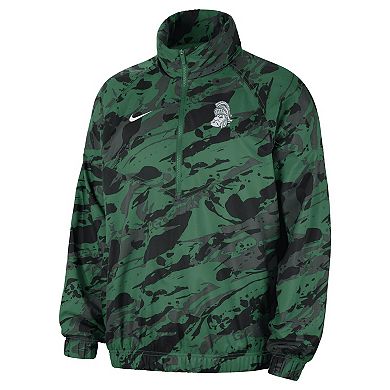 Men's Nike Green Michigan State Spartans Anorak Half-Zip Jacket