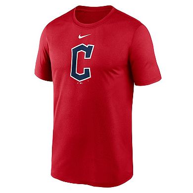 Men's Nike Red Cleveland Guardians Legend Fuse Large Logo Performance T-Shirt