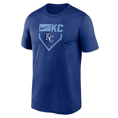 Men's Nike Royal Kansas City Royals Home Plate Icon Legend Performance T-Shirt