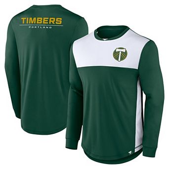 Men's Fanatics Branded Green Portland Timbers Mid Goal Long Sleeve T-Shirt