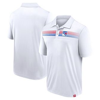 Men's Fanatics Branded White New York Rangers Victory For Us Interlock Polo
