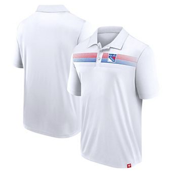Men's Fanatics Branded White New York Rangers Victory For Us Interlock Polo