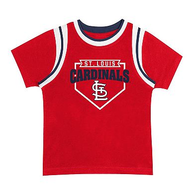 Preschool Fanatics Branded St. Louis Cardinals Loaded Base T-Shirt & Shorts Set