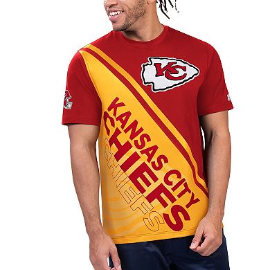 Men's Starter Red/Gold Kansas City Chiefs Finish Line Extreme Graphic T-Shirt