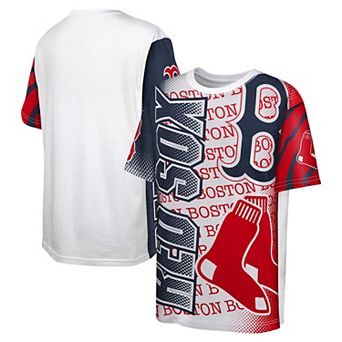 Youth Fanatics Branded White Boston Red Sox Impact Hit Bold T-Shirt