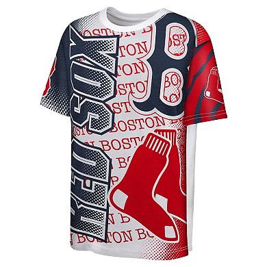 Youth White Boston Red Sox Impact Hit Bold T-Shirt