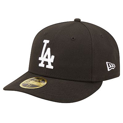 Men s New Era Black Los Angeles Dodgers Low Profile 59FIFTY Fitted Hat