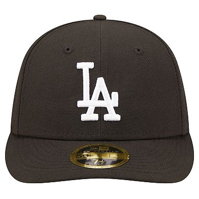 Men's New Era Black Los Angeles Dodgers Low Profile 59FIFTY Fitted Hat