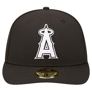 Men's New Era Black Los Angeles Angels Low Profile 59FIFTY Fitted Hat