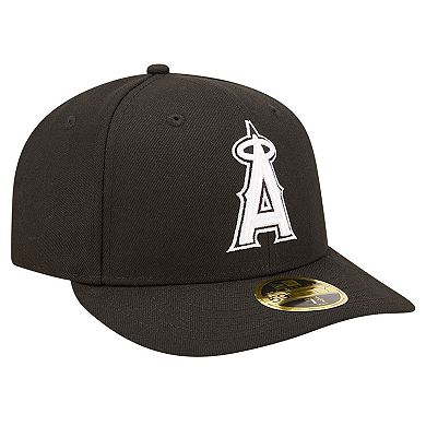 Men's New Era Black Los Angeles Angels Low Profile 59FIFTY Fitted Hat