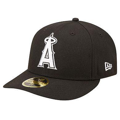 Men's New Era Black Los Angeles Angels Low Profile 59FIFTY Fitted Hat