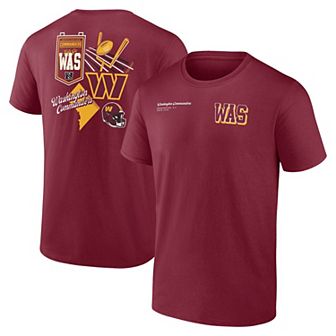 Men's Fanatics Branded Burgundy Washington Commanders Split Zone T-Shirt