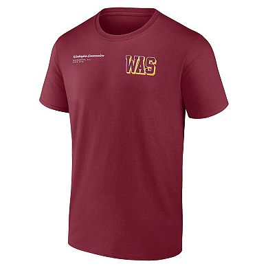 Men's Fanatics Burgundy Washington Commanders Split Zone T-Shirt