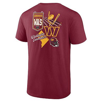 Men's Fanatics Burgundy Washington Commanders Split Zone T-Shirt
