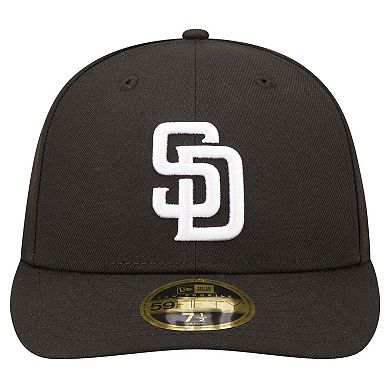 Men's New Era Black San Diego Padres Low Profile 59FIFTY Fitted Hat