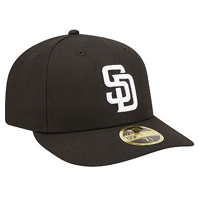Men's New Era Black San Diego Padres Low Profile 59FIFTY Fitted Hat