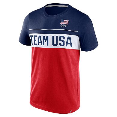 Men's Fanatics Branded Red/Navy Team USA Edge Depth T-Shirt