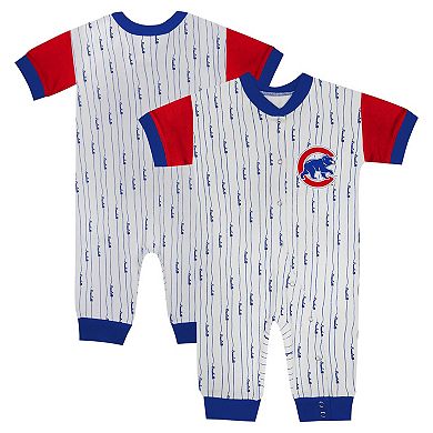 Newborn & Infant Fanatics Branded White Chicago Cubs Logo Best Series Full-Snap Jumper