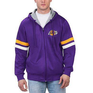 Men's G-III Sports by Carl Banks Purple Los Angeles Lakers Contender Full-Zip Hoodie Jacket