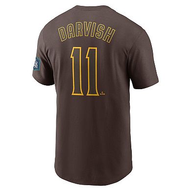 Men's Nike Yu Darvish Brown San Diego Padres 2024 MLB World Tour Seoul Series Name & Number T-Shirt
