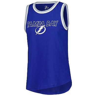 Women's G-III 4Her by Carl Banks Blue Tampa Bay Lightning Strategy Tank Top