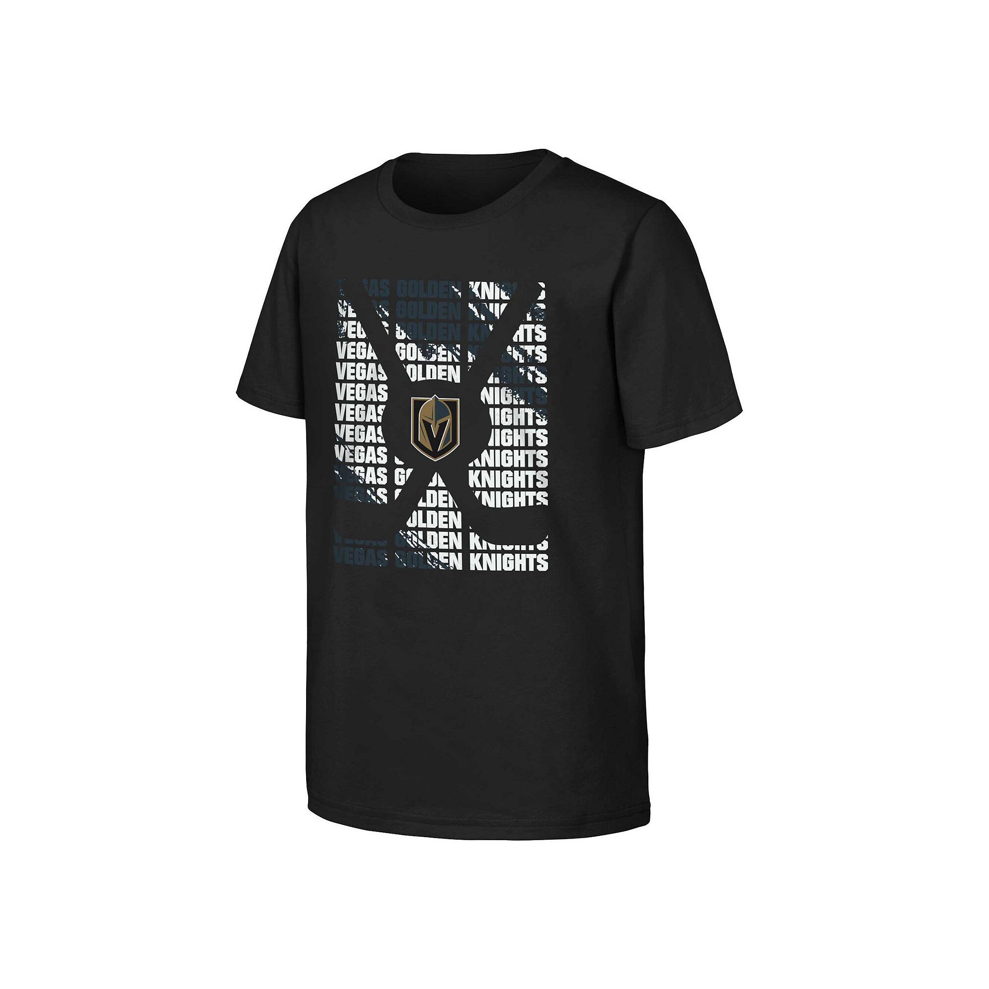 Youth Black Vegas Golden Knights Box T-Shirt, Boys, Size: YTH Large, Lvk B