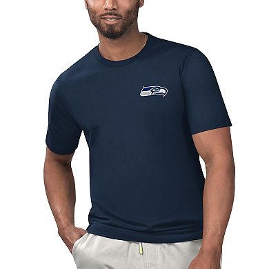 Men's Margaritaville College Navy Seattle Seahawks Licensed to Chill T-Shirt