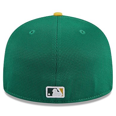 Men's New Era  Kelly Green Oakland Athletics 2024 Batting Practice 59FIFTY Fitted Hat