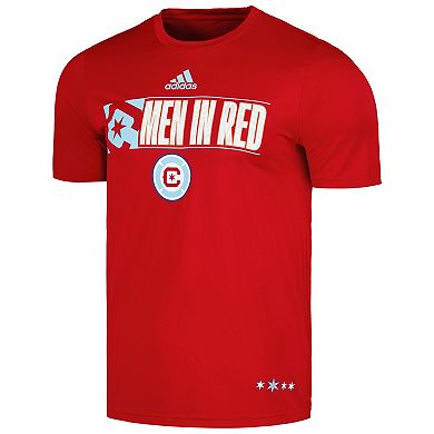 Men's adidas Red Chicago Fire 2024 Jersey Hook AEROREADY T-Shirt