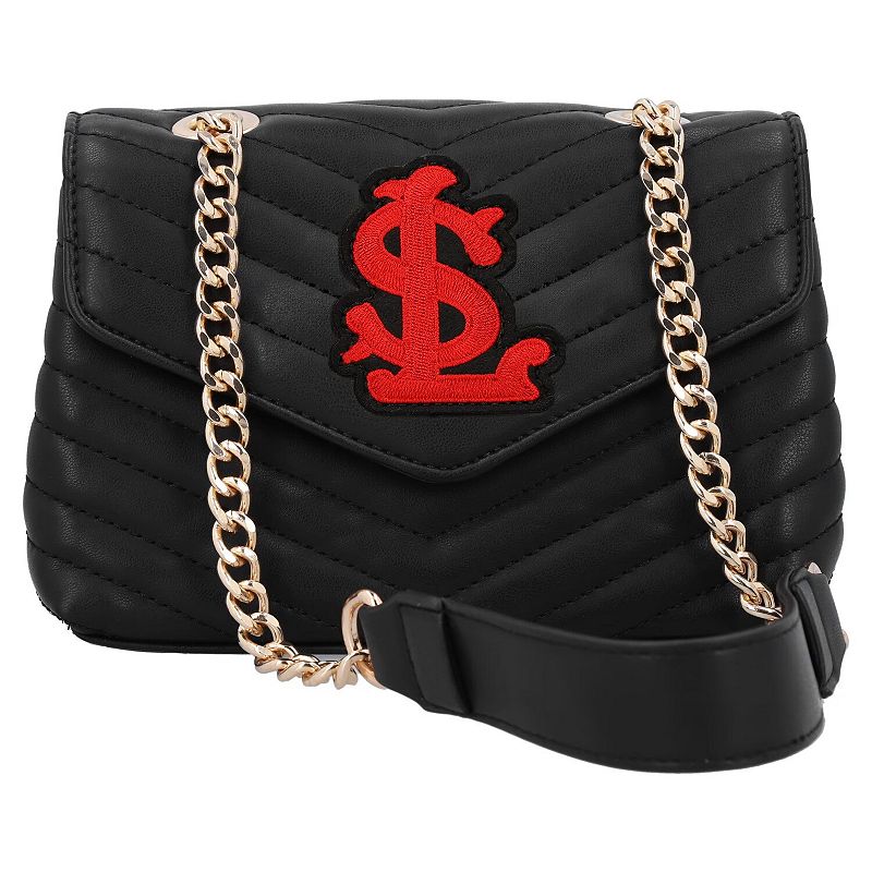 Cuce St. Louis Cardinals Quilted Crossbody Purse, Black
